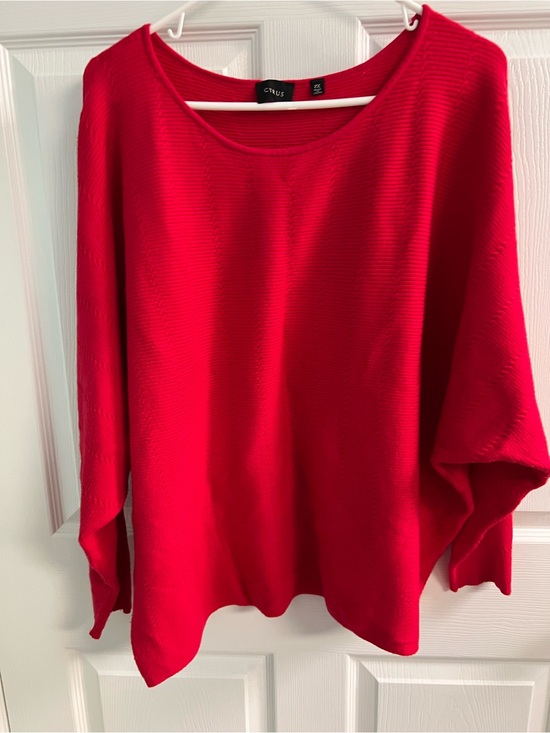 Cyrus Sweaters - Cyrus Bright Red Scoop Neck Women's Pullover